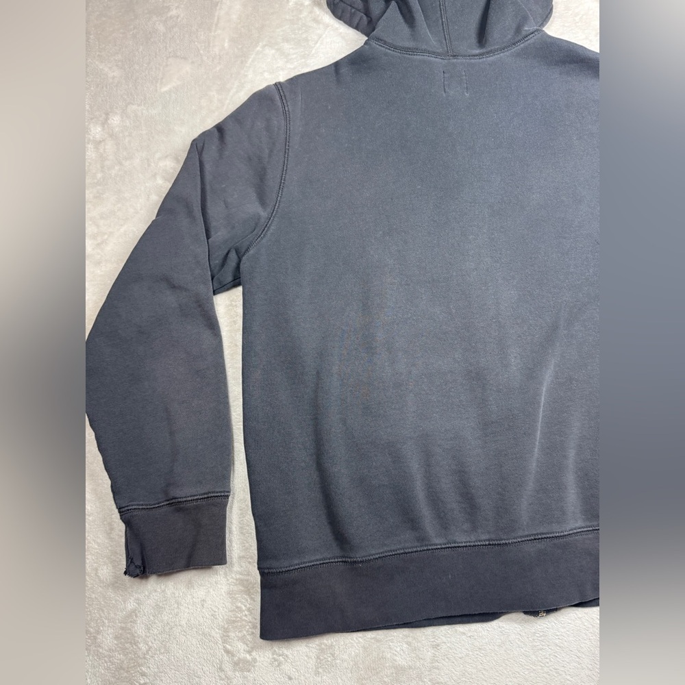Y2K Style Gap Men’s Full Zip Logo Spellout Black Grey Hoodie Sweatshirt Medium - Picture 13 of 16